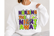 Nursing the Night Away Halloween PNG, a Seasonal Illustration by DreamCafeArt (Thumbnail 4 of 7)
