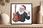 Vintage Rock & Roll Christmas Santa, an Illustration by Black Bird Studio (Thumbnail 4 of 4)