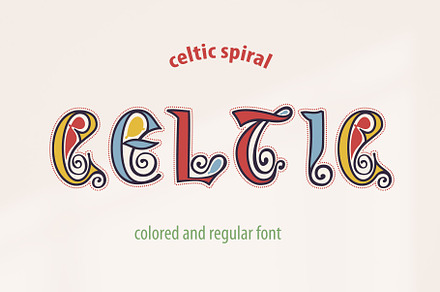 CelticSpiral font, a Blackletter Font by kaer_shop
