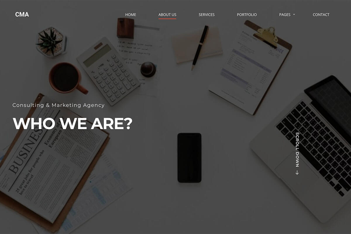 CMA – Consulting & Marketing Agency, a WordPress Template by FlyTemplates.com (Photo 2 of 7)