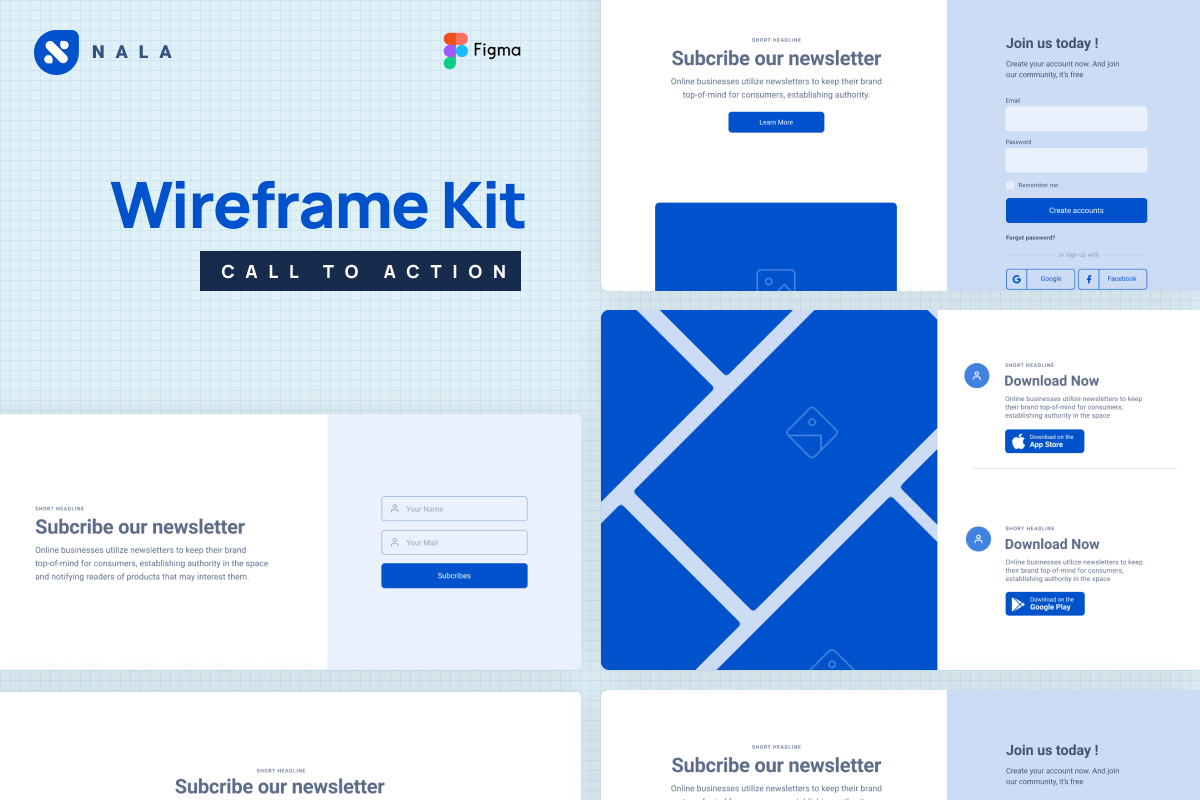 Figma Wireframe & Landing Page, an UI Kit Template by Themesmile (Photo 3 of 11)