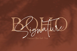 Boho Signature Handwritten Font Trio
