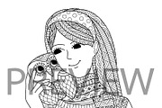 35 Valentine's coloring, an Animal Illustration by Somjai King (Thumbnail 31 of 36)