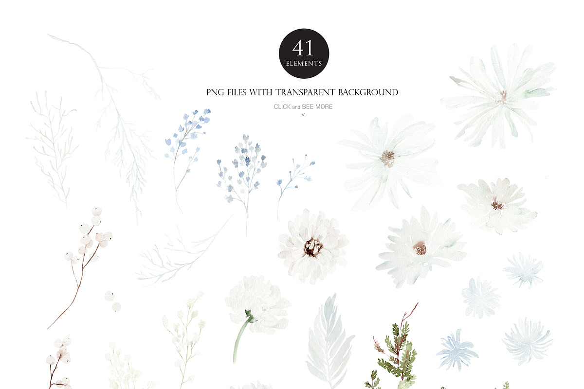 Watercolor flower - Snow flower, an Illustration by Beigetime (Photo 10 of 11)
