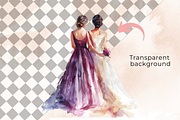 Bride and Bridesmaid Clipart, a Person Illustration by Anca Digital Vibe (Thumbnail 3 of 7)