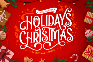 Holidays Christmas Font, a Handwritten Font by Coco Bloom