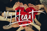 MyHeart (FontsTrio+swash), a Script Font by jorse (Thumbnail 1 of 9)