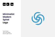 Minimalist Modern Spiral Logo, a Branding & Logo Template by Luxury Logos (Thumbnail 1 of 4)