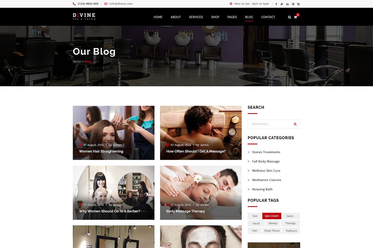 Divine - Photoshop Template, a Websites & App Template by DigitalCenturySF (Photo 6 of 13)