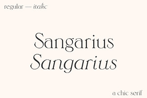 Sangarius // A Chic Serif Typeface