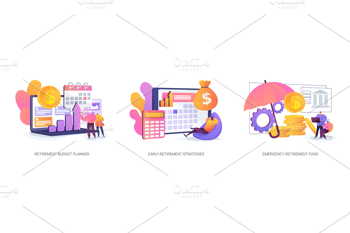 Retirement Budgeting, Safety, a Finance Illustration by Visual Generation