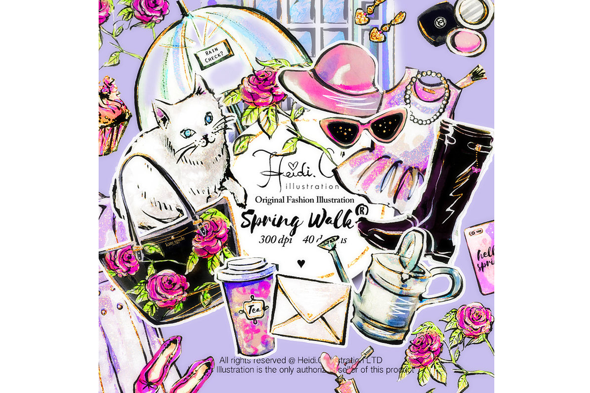 Spring Walk, an Illustration by HeidiCIllustration (Photo 1 of 4)