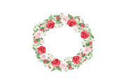 Romantic Rose Wreath Clipart Set, an Object Graphic by Designs_River (Thumbnail 10 of 13)