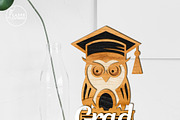 Graduation Owl Decorative Template, a Design Template by LaserCutano (Thumbnail 2 of 6)