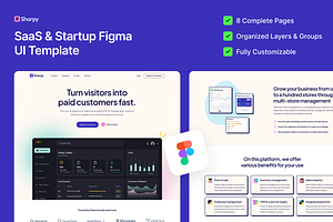 Sharpy - SaaS Free Figma Template