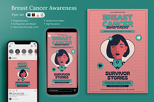 Temaso - Breast Cancer Awareness, a Flyer Template by Attype
