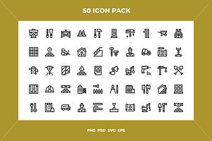 Construction icons, an Outline Icon by Wencory