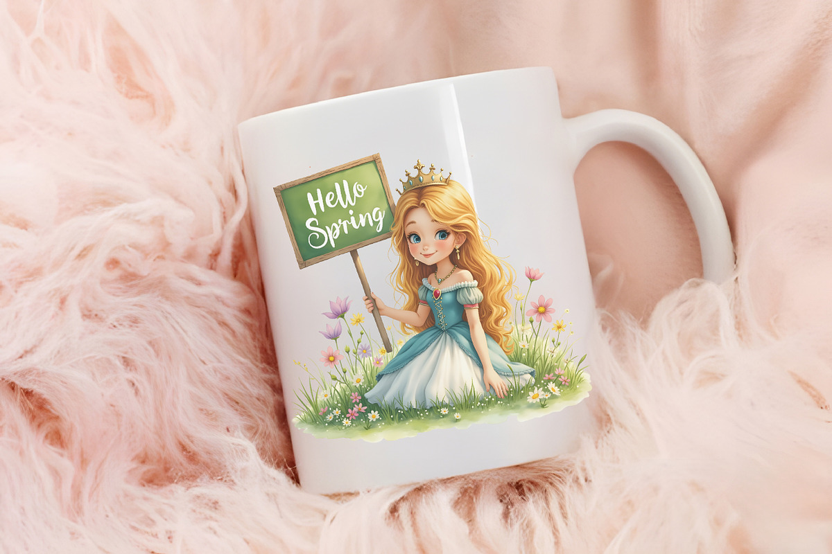 Hello Spring Angel Sublimation Png, an Illustration by RobertsArt (Photo 2 of 7)