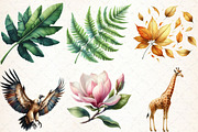 Watercolor Wildlife Nature Animals, an Illustration by Libby Wishes (Thumbnail 2 of 9)
