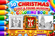 Christmas Lost & Found Museum Color, a Seasonal Illustration by Design Zone (Thumbnail 1 of 5)