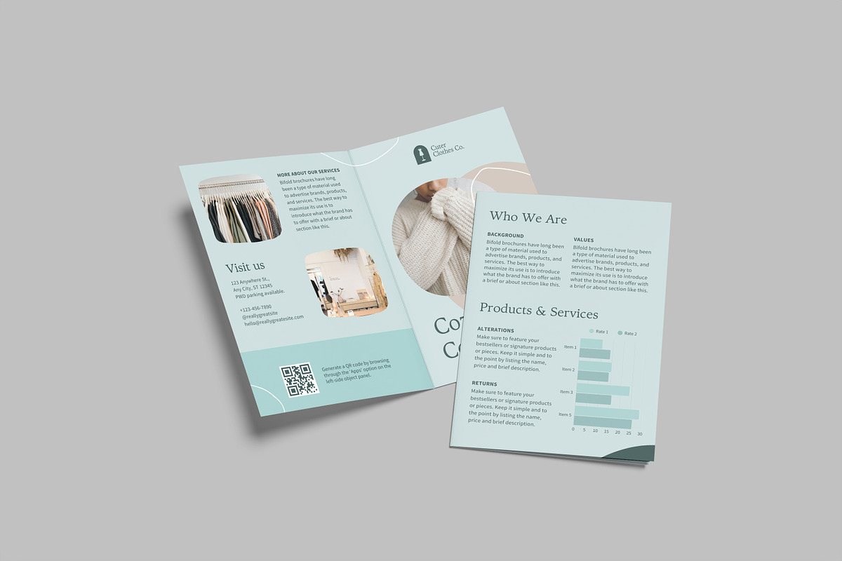 A5 Bifold Brochure Mockup, an Advertising Mockup by lamorastudio (Photo 9 of 12)