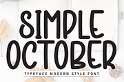 Simple October | Script Font, a Script Font by Scratchones (Thumbnail 1 of 8)