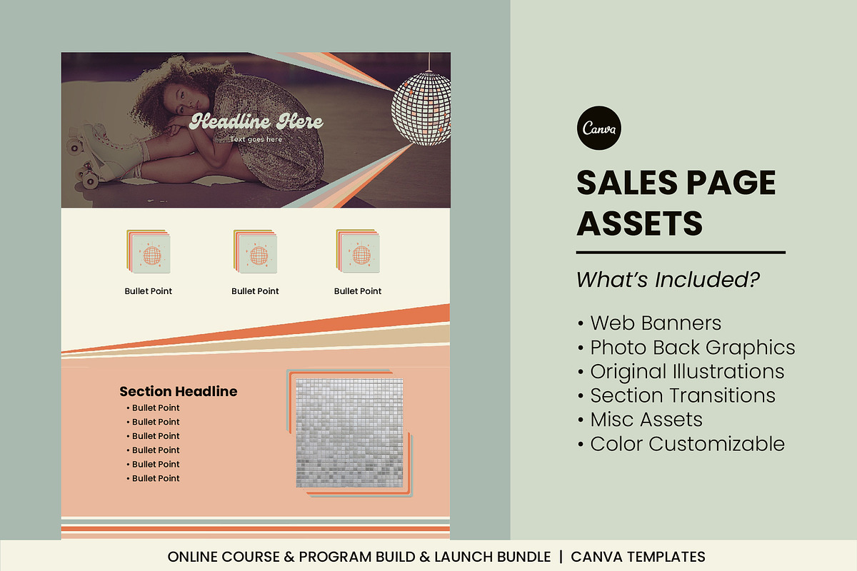 Retro Roller Disco Canva Mega Pack, a Social Media Template by WorkShy Studio (Photo 17 of 24)