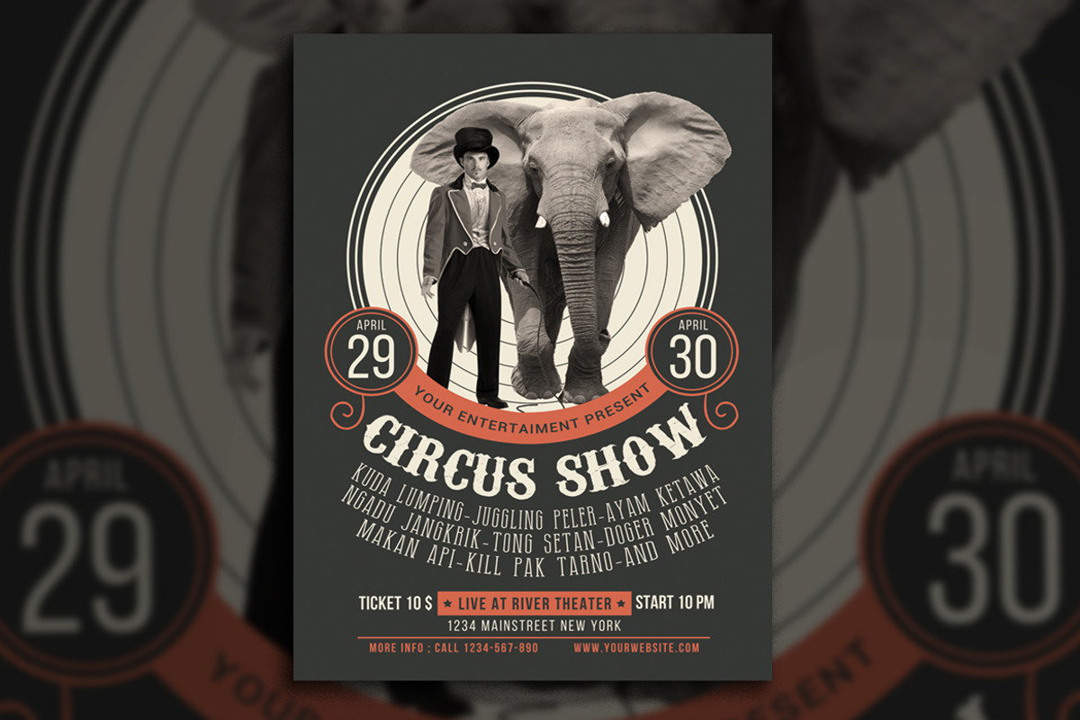 Circus Show Flyer, a Flyer Template by Muhamad Iqbal hidayat (Photo 3 of 4)