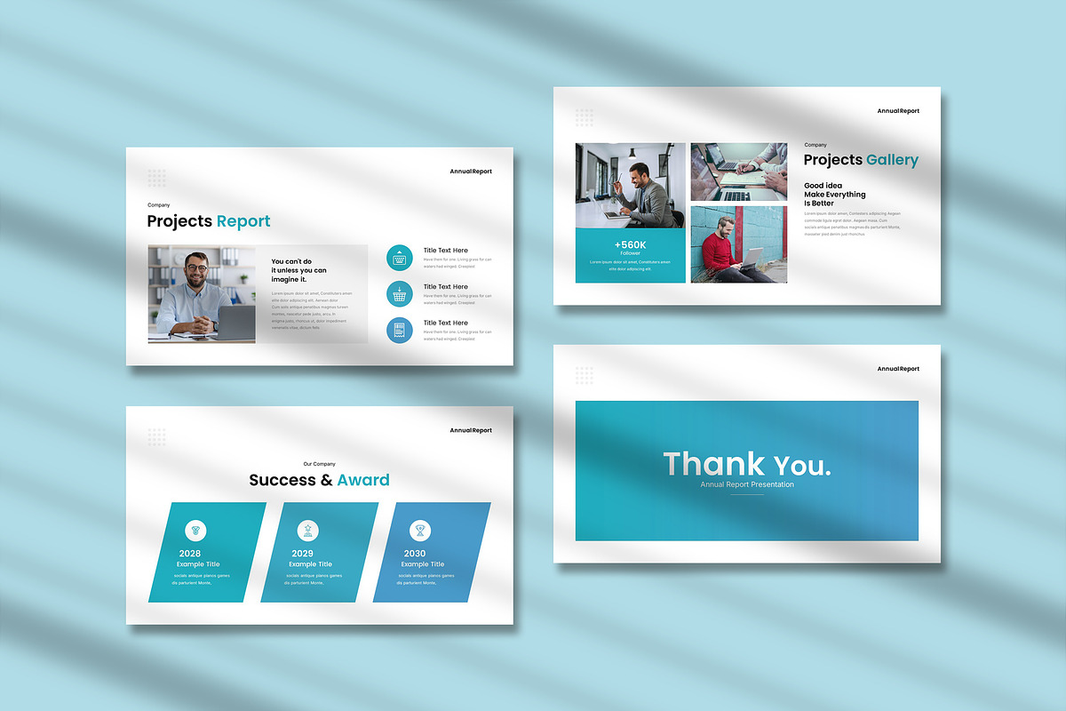Annual Report Presentation Template preview 5