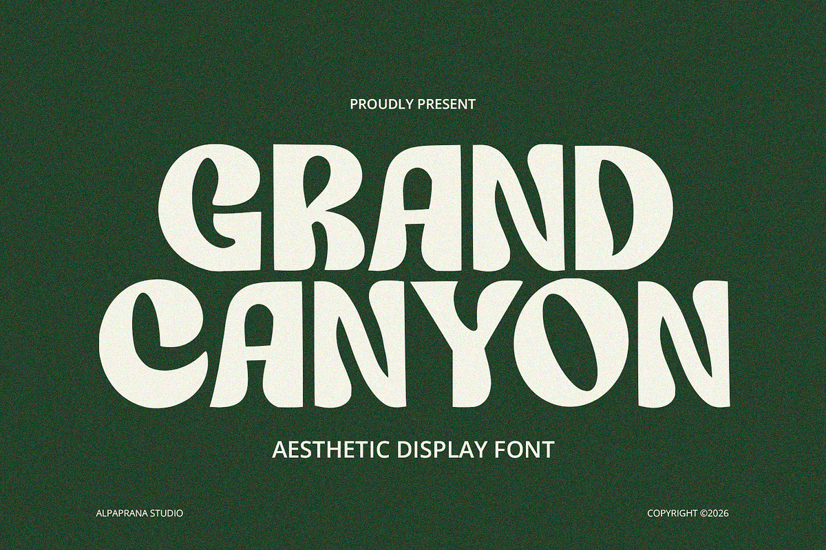 Grand Canyon - Display Font, a Handwritten Font by Alpaprana (Photo 1 of 9)
