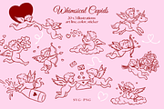 Whimsical Cupid Collection, a Decorative Illustration by InstaDesignPro (Thumbnail 3 of 12)