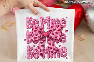 Faux Crochet Valentine Coquette Bow, an Illustration by OK Design