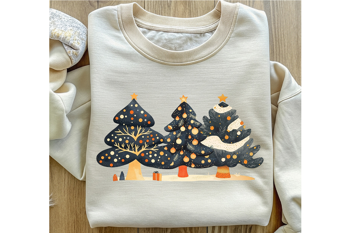 Boho Christmas Tree Clipart, an Illustration by OK Design (Photo 6 of 6)