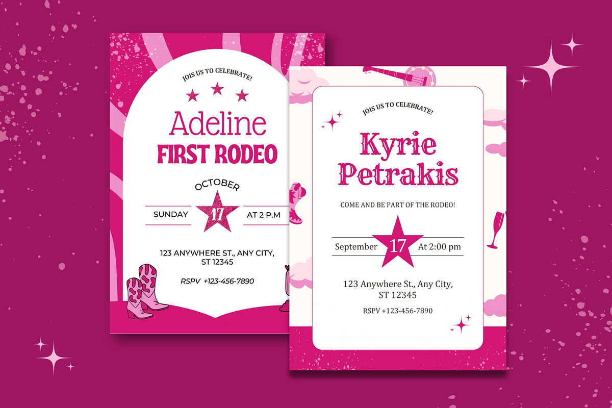 First Rodeo Invitation Templates, a Templates & Theme by TemplateCastleStore (Photo 2 of 17)