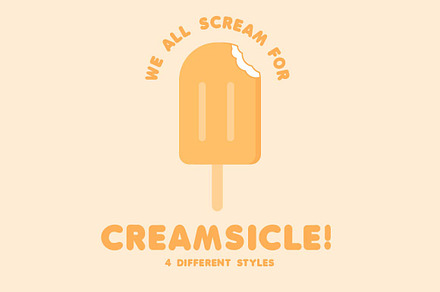 Creamsicle - 4 Flavors, a Font by Blue Line Design