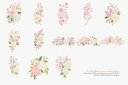 blush hydrangea clipart collection, a Decorative Illustration by Patishop Art (Thumbnail 9 of 9)