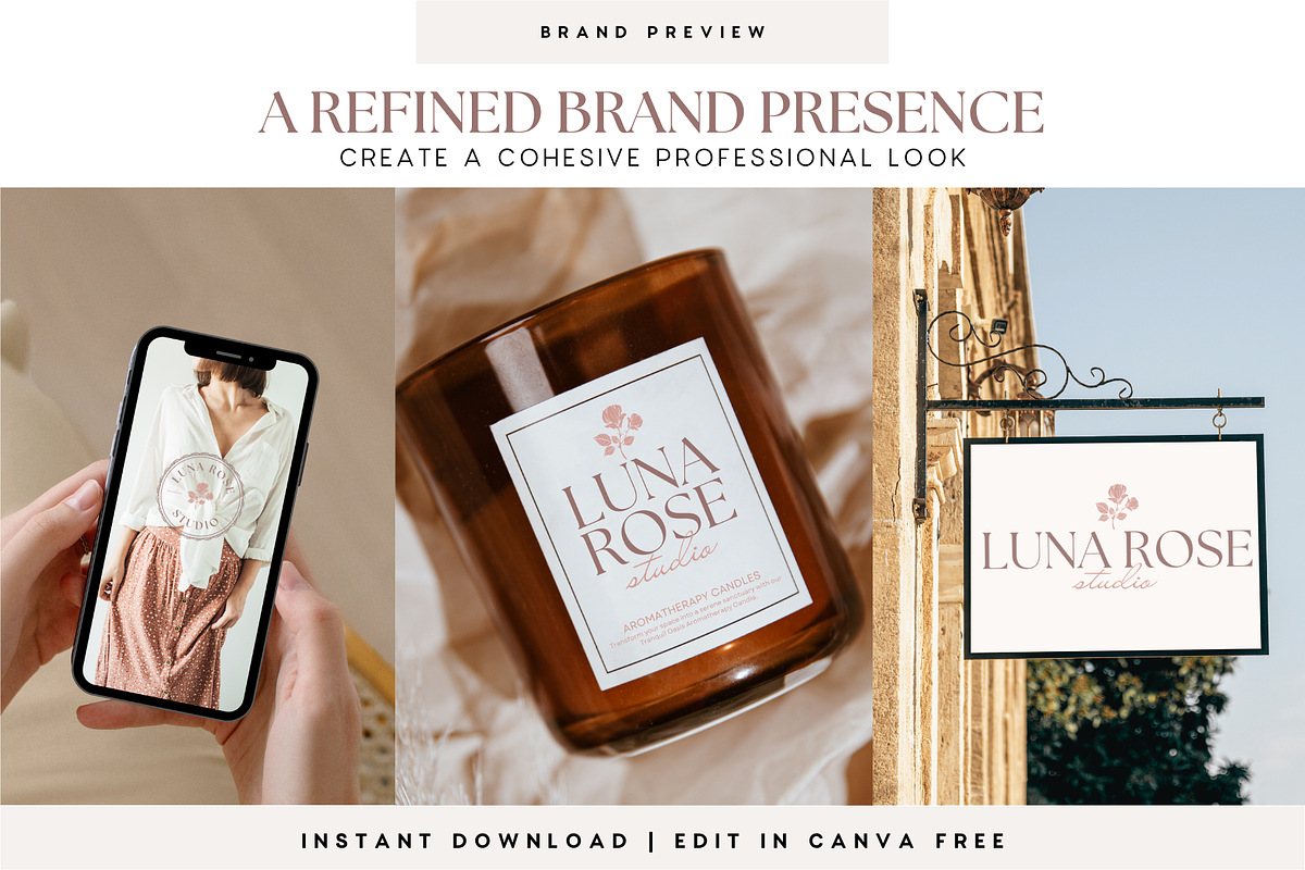 Floral Boutique Canva Logo Kit, a Branding & Logo Template by BrandhavenStudio (Photo 2 of 9)