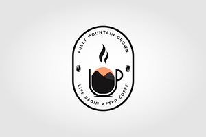 Mountain coffee Logo Design, a Branding & Logo Template by PrastHF