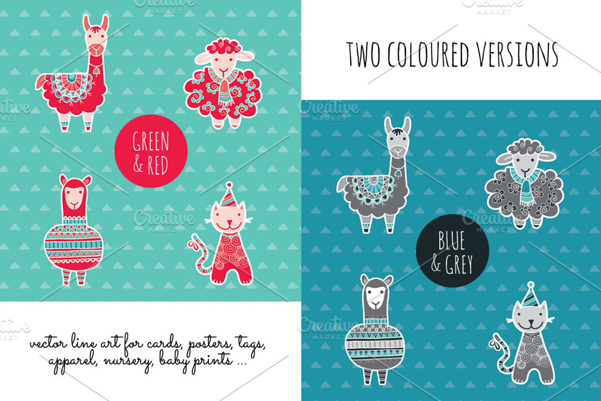 Set of Cute Doodle Critters, an Animal Illustration by Tazi Design (Photo 3 of 3)