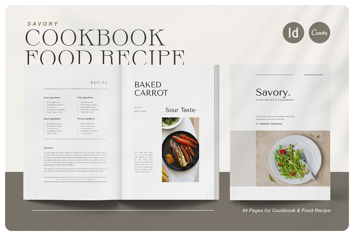 Canva Cookbook / Recipe Book, a Magazine Template by BlancaLab Studio (Photo 1 of 9)