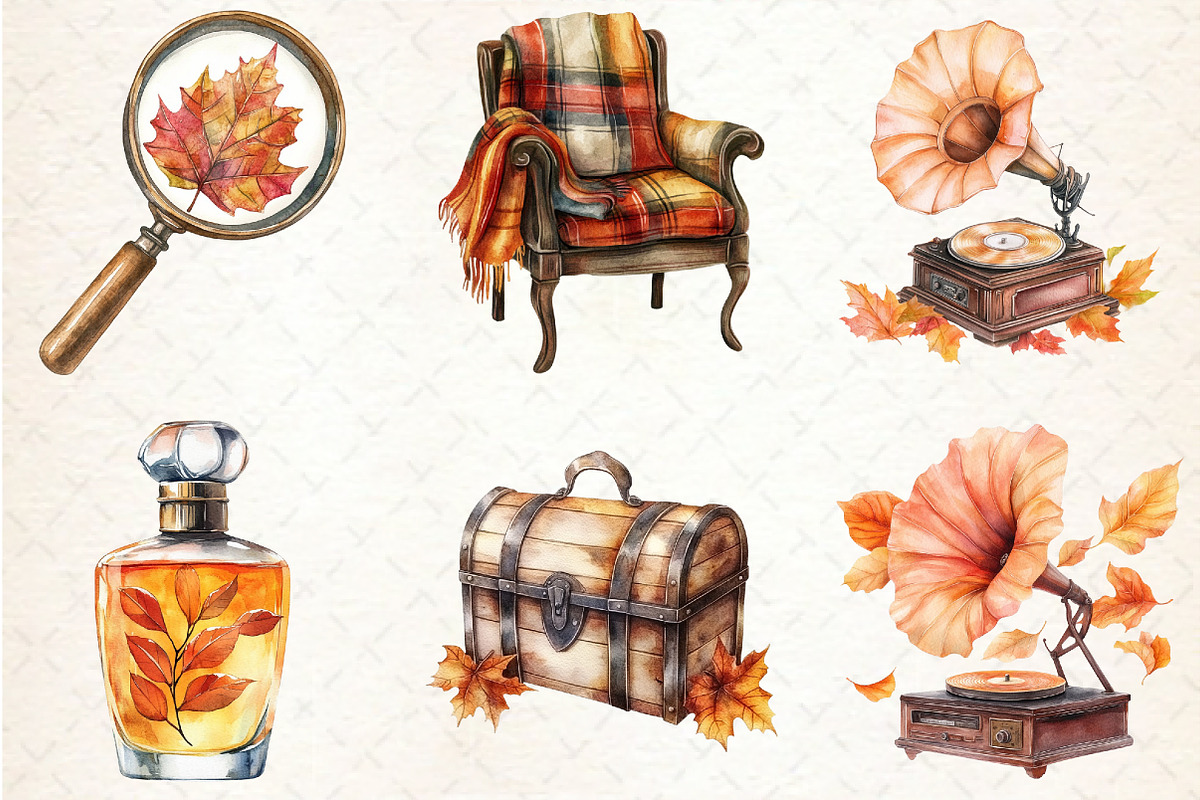 Vintage Autumn Sublimation Clipart, an Illustration by Rose Art (Photo 4 of 4)