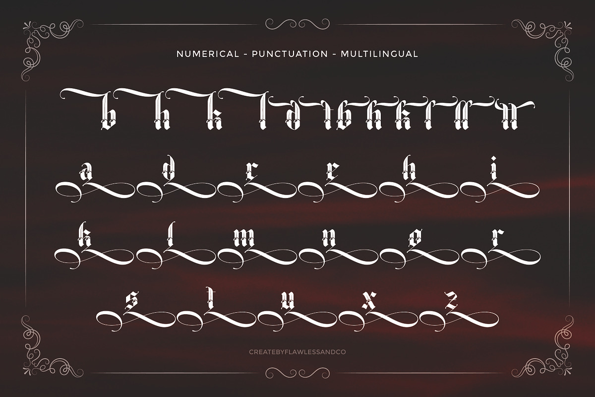 BlacklutterVol2 - Blackletter Font, a Blackletter Font by Flawless And Co (Photo 8 of 10)