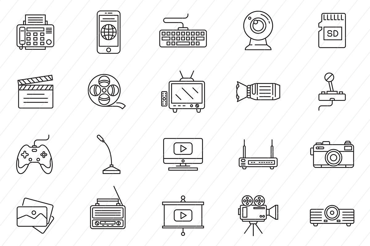 100 Multimedia Icons, an Icon by Graphic Pear