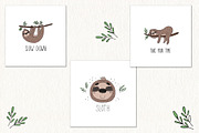 Cute Sloth! Hand drawn., a Background Graphic by Irene_Boiko_ART (Thumbnail 4 of 8)