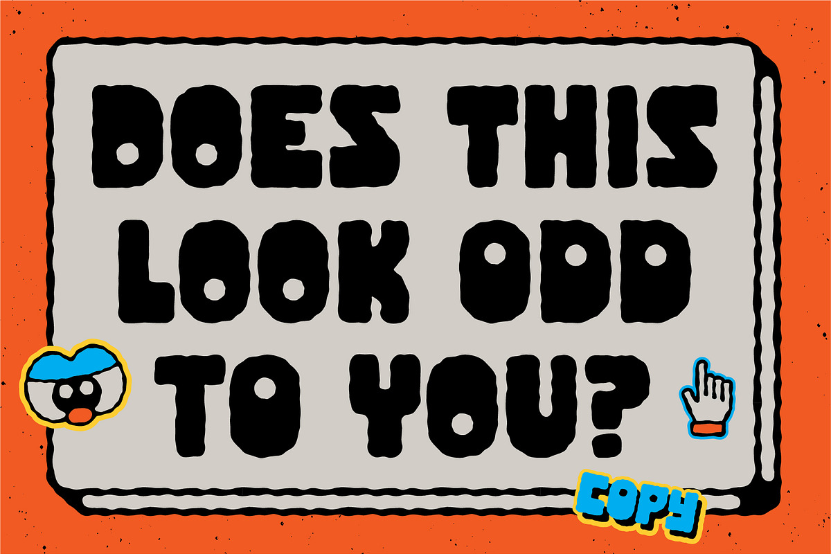Odd Font | Wobbly Blocky Font, a Sans Serif Font by HeyAidan (Photo 5 of 6)