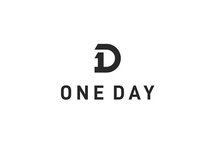 D Letters and Number 1 Logo design