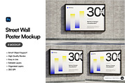 Street Wall Poster Mockup, an Advertising Mockup by SLAB! Design (Thumbnail 1 of 7)