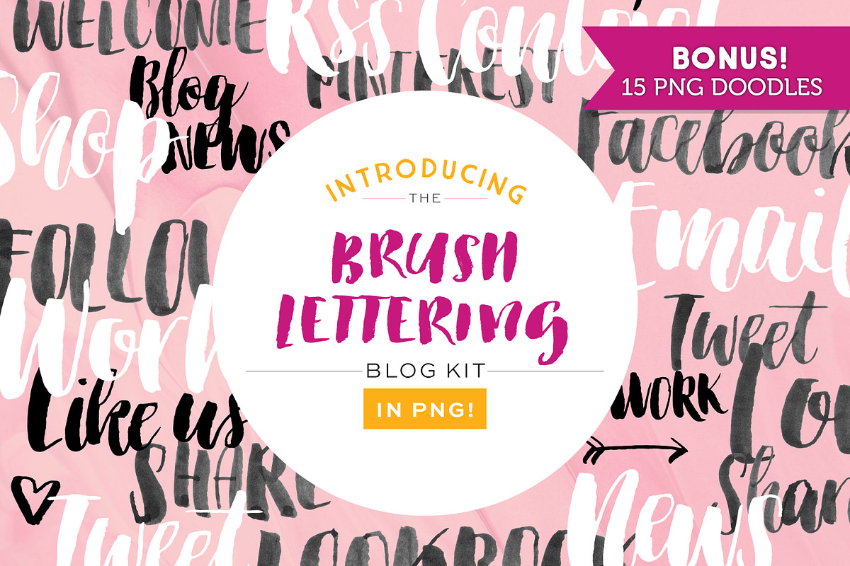 Hand-Lettered Blog Kit, a Templates & Theme by HappyHandsProject (Photo 1 of 5)