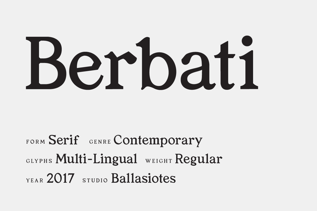Berbati Regular Serif Font
