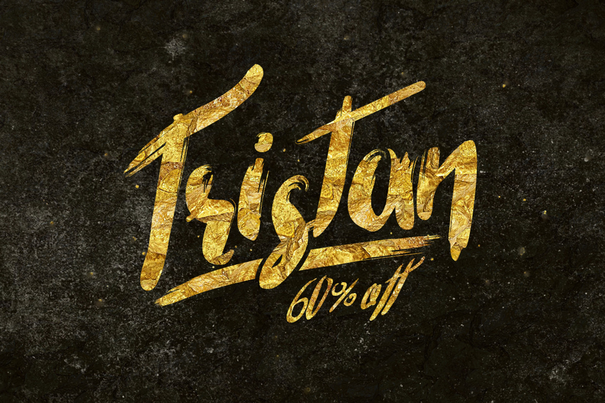 Tristan Brush Font + Bonus, a Script Font by Maulana Creative (Photo 1 of 5)